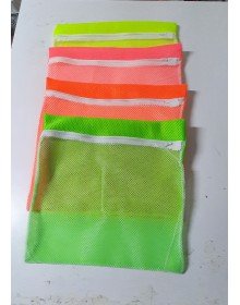 4 Adet 4 Renk  Fermuarlı - Hassas Çamaşır Terlik  Ayakkabı Yıkama Filesi Büyük Boy