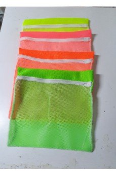 4 Adet 4 Renk  Fermuarlı - Hassas Çamaşır Terlik  Ayakkabı Yıkama Filesi Büyük Boy