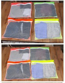 4 Adet 4 Renk Bavul İçi Düzenleyici - Fermuarlı Valiz Organizeri