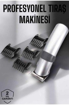 4 Taraklı Taşınabilir Profesyonel Saç ve Sakal Kesme Tıraş Makinesi
