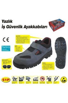 414 YAZLIK S1 44 No Çelik Burunlu Ayakkabı