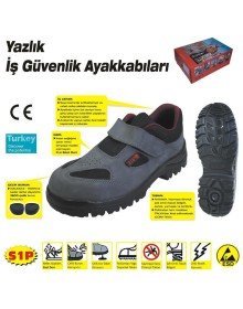 414 YAZLIK S1 45 No Çelik Burunlu Ayakkabı