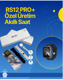 . RS12 PRO+ 2025 Serisi Full Ekranlı Akıllı Saat – 2GB Hafıza, Titanyum Kasa, Suya Dayanıklı, Uzun Şarj Süresi Garantili Model