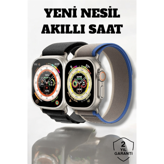 49MM Ekranlı, Kan Basıncı ve Adımsayar Özellikli Bluetooth Akıllı Saat