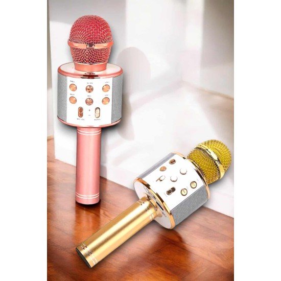 Kablosuz Bluetooth Karaoke Mikrofon USB ve AUX Girişli, Yüksek Ses Kalitesi Kablosuz Bluetooth Karaoke Mikrofon USB ve AUX Girişli, Yüksek Ses Kalitesi