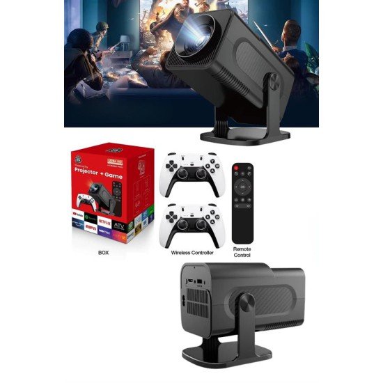 4K Android Smart Wi-fi Çift Kollu Projeksiyon Game Box Kumandalı Taşınabilir 4K Android Smart Wi-fi Çift Kollu Projeksiyon Game Box Kumandalı Taşınabilir