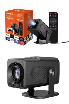 4K Android Smart Wi-fi Çift Kollu Projeksiyon Game Box Kumandalı Taşınabilir