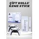 4K HD Görüntü Kaliteli Retro Game Stick 20000 Oyunlu Çift Kollu Beyaz Game Stick