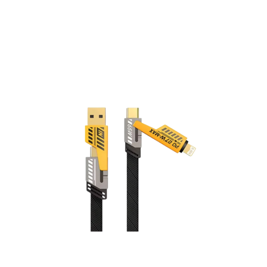 4'ü 1 Arada USB Hızlı Şarj ve Veri Kablosu – 65W Güç, Çoklu Bağlantı, 1.2m 4'ü 1 Arada USB Hızlı Şarj ve Veri Kablosu – 65W Güç, Çoklu Bağlantı, 1.2m