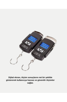 Dijital El Kantarı – 50 Kg Taşıma Kapasiteli, Taşınabilir Hassas Tartı Dijital El Kantarı – 50 Kg Taşıma Kapasiteli, Taşınabilir Hassas Tartı