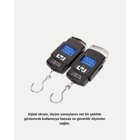 Dijital El Kantarı – 50 Kg Taşıma Kapasiteli, Taşınabilir Hassas Tartı