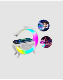 RGB Işıklı Kablosuz Şarjlı Hoparlör – FM Radyolu Akıllı Gece Lambası