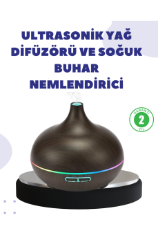 Aromaterapi Difüzörü 550 ml Ultrasonik Nemlendirici Otomatik Kapanma Özellikli Aromaterapi Difüzörü 550 ml Ultrasonik Nemlendirici Otomatik Kapanma Özellikli