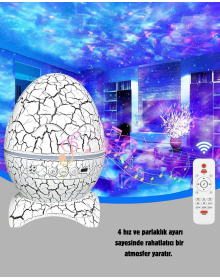 Galaksi Efektli Dinozor Yumurta Projektör – Yüksek Çözünürlüklü