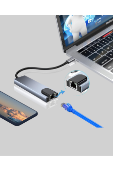 Alüminyum Kasalı MacBook USB-C Hub – 4K HDMI, USB 3.0, SD/TF Kart Girişi, PD Şarj Desteği