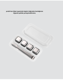 304 Paslanmaz Çelik Buz Küpü Seti Sulandırmadan Soğutan Yeniden Kullanılabilir