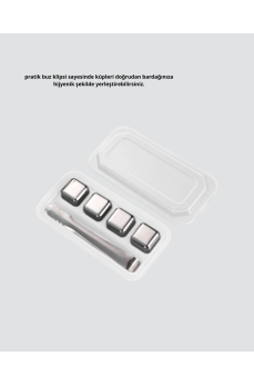 304 Paslanmaz Çelik Buz Küpü Seti Sulandırmadan Soğutan Yeniden Kullanılabilir