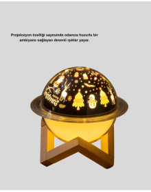 Aromaterapili USB Hava Nemlendirici – Projeksiyon Işıklı, Sessiz ve Şık Tasarım