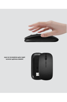 Kablosuz  Mouse –  Ayarlanabilir, Ergonomik