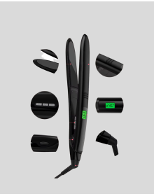 Isı Ayarlı Saç Düzleştirici Titanyum Seramik Plaka, Dijital Ekran