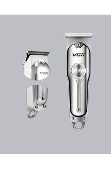 Profesyonel Gümüş Şarjlı Tıraş Makinesi – 3 Başlık, 120 Dakika Kullanım Süresi, Kompakt ve Hafif Tasarım