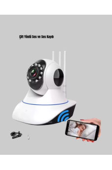 HD IP Kamera – Gece Görüşlü, Hareket Sensörlü, Mobil Takip ve Çift Yönlü Ses