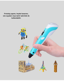 3D Kalem Ergonomik ve 1.75 mm Filament Destekli FDM Yazıcı Kalemi