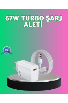 67 Watt Güçlü Turbo Şarj Aleti Samsung Note 10 Note 20 Uyumlu