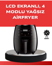 Büyük Boy 6 Litre Airfryer 2400W Sesli Uyarı LCD Ekran