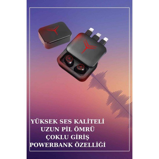 Ucuz Kaliteli Akıllı Saat ve Powerbank Bluetooth Kulaklık 5.1 Stereo ANC Özelliği