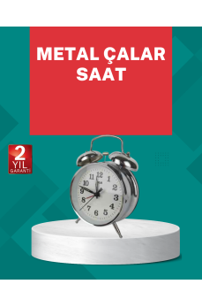 Dekoratif Gümüş Işıklı Alarmlı Masa Saati Sessiz Mekanizma