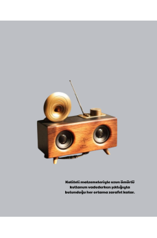 Çift Hoparlörlü Bluetooth Gramofon Speaker – FM Radyo, USB, SD Kart ve AUX Girişli Çift Hoparlörlü Bluetooth Gramofon Speaker – FM Radyo, USB, SD Kart ve AUX Girişli