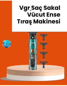 VGR V-695 Şarjlı Saç Sakal Tıraş Makinesi 2600mAh Batarya ve Kılavuz Taraklı