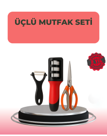 3 Parçalı Çok Fonksiyonlu Mutfak Makas Seti – Paslanmaz Çelik, Ergonomik Tasarım