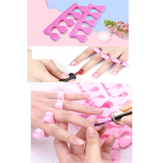 5 Adet Pedikür El Ayak Parmak Ayırıcı Tırnak Boyama Yumuşak Köpük Ayak Sedye