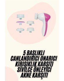 5 Başlıklı Titreşimli Cilt Temizleme Seti Canlandırıcı ve Onarıcı
