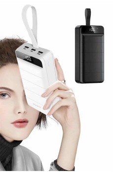 50.000 Mah Powerbank Turbo Hızlı Led Göstergeli Android İOS Uyumlu Taşınabilir Askılı