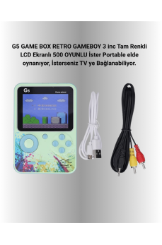 500 Oyun Hafızalı G5 Game Box – Renkli LCD Ekranlı