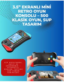 500 Retro Oyunlu Taşınabilir El Konsolu – X7M Modeli
