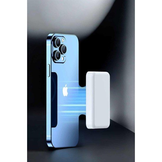 5000 Mah İOS Uyumlu Magsafe Kablosuz Şarj Hızlı Şarj Desteği