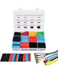 560 Parça Makaron Seti Kapaklı Kutulu Kablo Birleştirme Koruyucu Sıcaklıkla Daralan Makaron Set