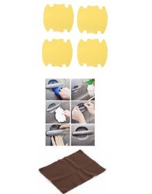 5li Set Araba Kapı Kolu Koruyucu Çizilme Önleyici Şeffaf Sticker Film Koruma Seti