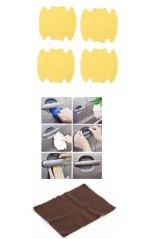 5li Set Araba Kapı Kolu Koruyucu Çizilme Önleyici Şeffaf Sticker Film Koruma Seti