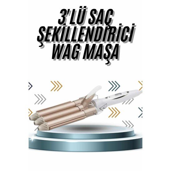 Wag Maşa Profesyonel Saç Şekillendirici İyon Özellikli Isı Kademeli Wag Maşa Profesyonel Saç Şekillendirici İyon Özellikli Isı Kademeli