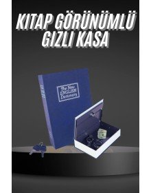 Kilitli Gizli Kasa Sözlük Kumbara Kitap Sözlük Görünümlü 18cm
