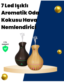 USB Şarjlı 7 Renk LED Işıklı Sessiz Çalışan Mini Hava Nemlendirici