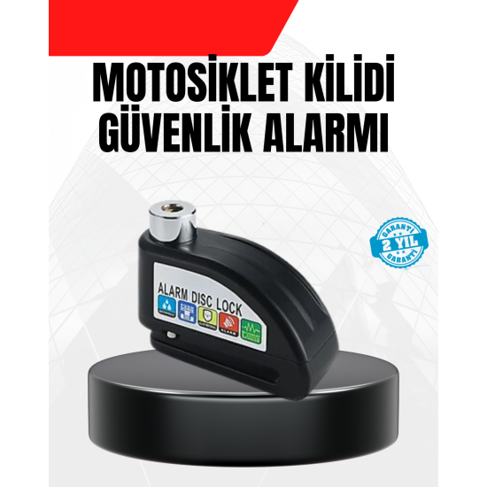 Alarm Disk Fren Kilidi Paslanmaz Çelik Motosiklet Scooter Bisiklet