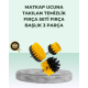Matkap Uyumlu Temizlik Fırçası Seti 3’lü Çok Amaçlı