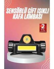 Kafa Lambası Çalışma Işığı Kafa Feneri Şarjlı Mıknatıslı Fenerli