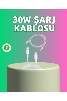 Orijinal Kalite 30W Type-C Lightning Hızlı Şarj Kablosu – 1.2m Dayanıklı